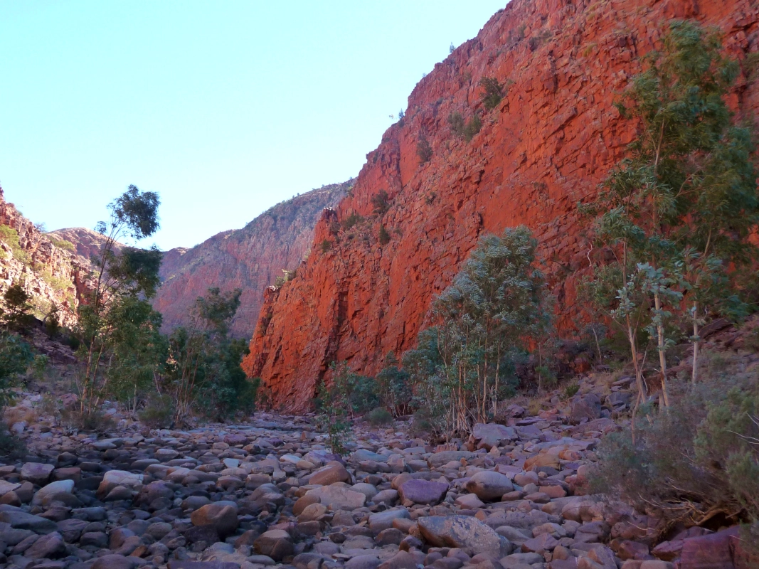 The beautiful red cliffs at the end of this wonderful walk.