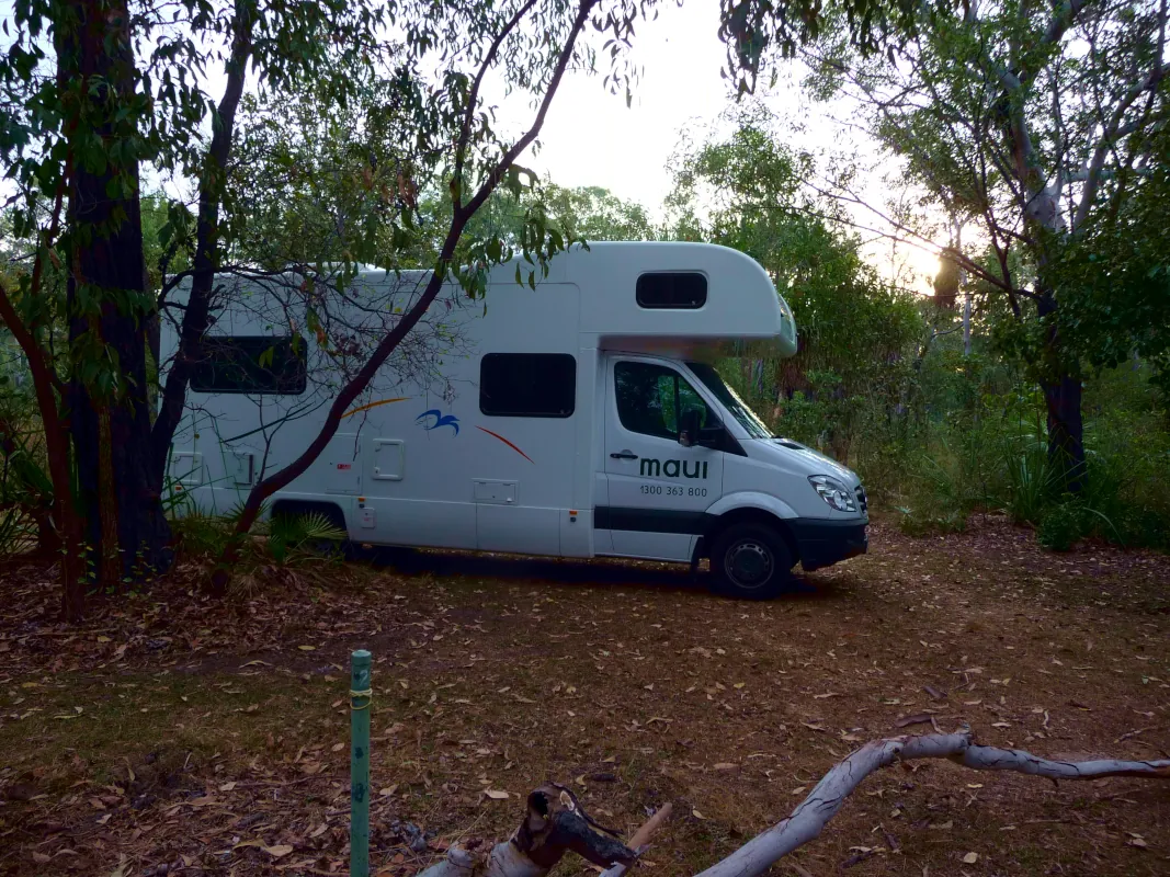 We arrived at the Merl camping ground and found a peaceful spot to spend the night after a hard day of walking and driving Australia