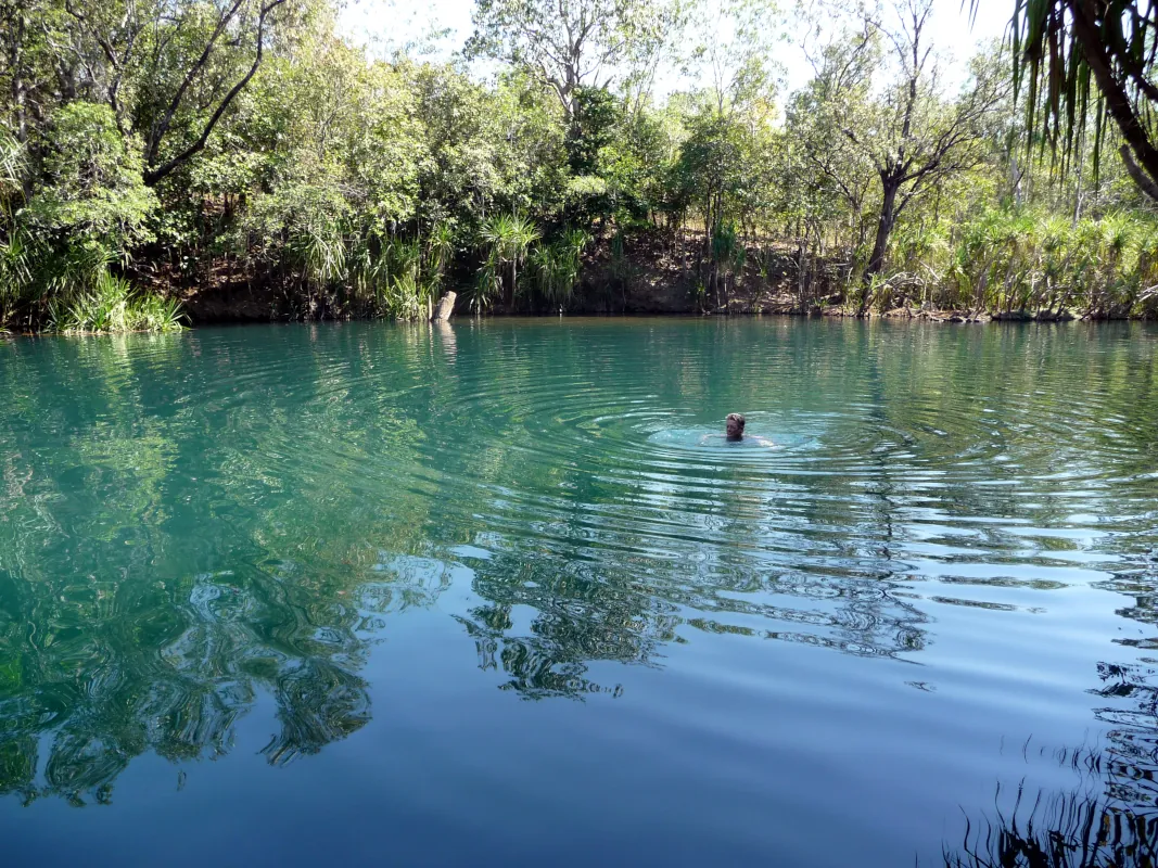 Before our flight home, we had a swim at the Berry Springs hot springs, which was another highlight of our trip to the Northern Territory. Australia