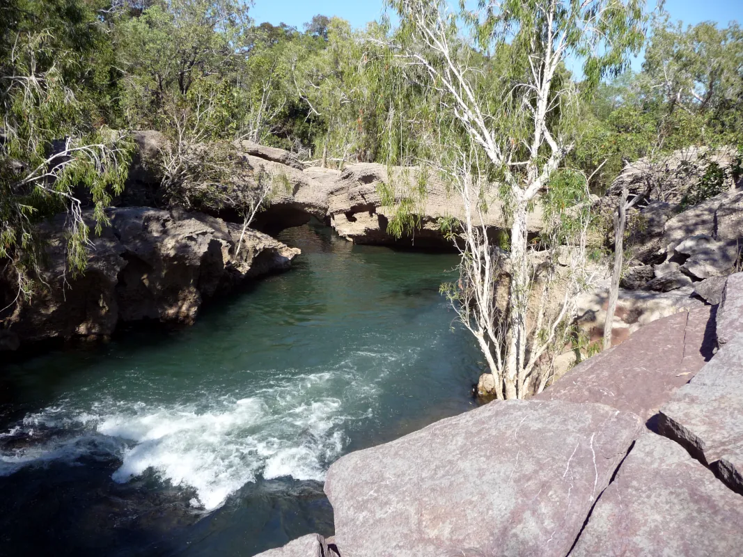 We stopped at the Douglas Daly Holiday Park for one night after making a detour to Douglas Daly. We took a stroll along the Douglas River Esplanade (The Arches) prior to visiting Litchfield National Park. Australia