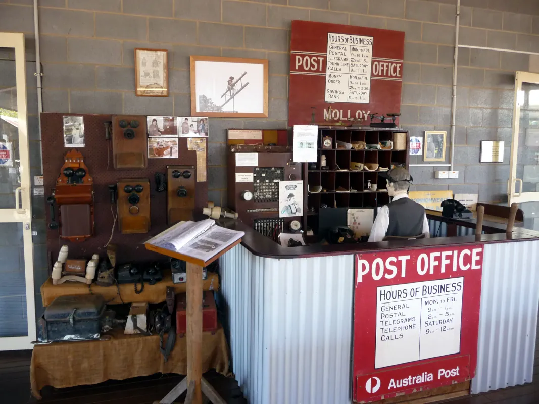 The historic village of Herberton is a museum with between 50 and 60 original buildings, including a post office, pharmacy, car repair shop, and a lot of timber, farming, and mining history.