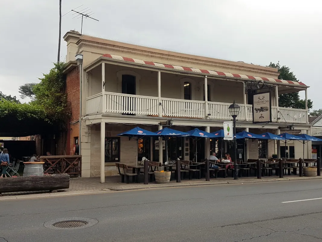 Hahndorf, founded by Lutheran migrants in the nineteenth century, is known for its original German-style architecture and bakeries, pubs, and restaurants. While the buildings are authentic, the food is sadly not.