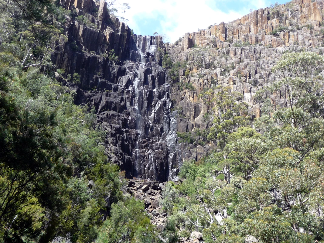 The organ pipes Mt. Wellington