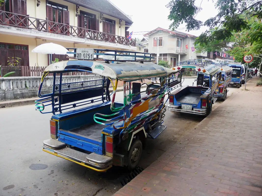 The tuk-tuk is Thailand's most popular mode of transportation. It's fun, and you can haggle over the price before moving on.