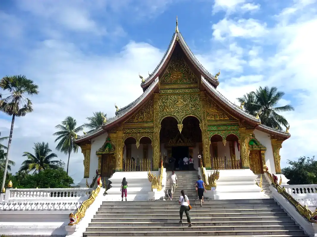 Haw Pha Bang, the Royal Temple, lies in the Royal Palace complex on the Mekong River.