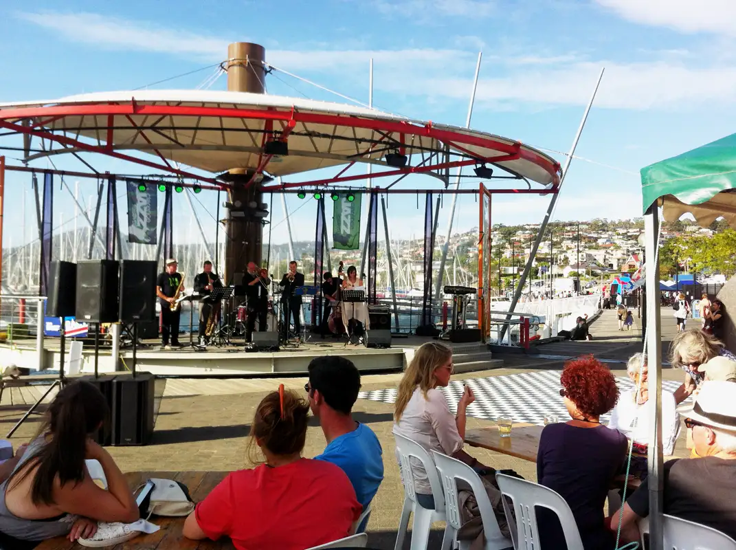 The Clarence Jazz Festival is a five-day fun event at Bellerive Waterfront. Tasmania, Australia