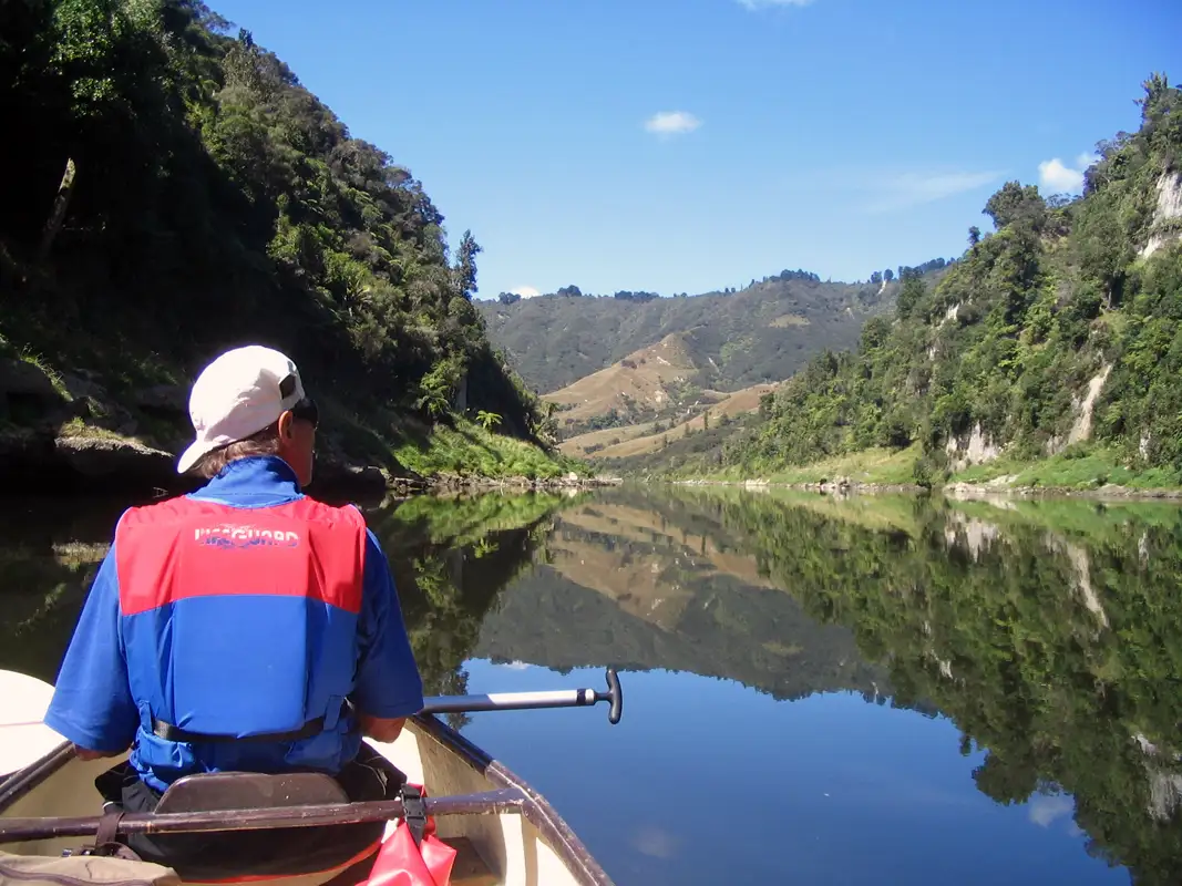 In 2007, we booked a canoe tour with the postman in Wanganui. He took us on his mail run up the river to the little hamlets and dropped us with the canoe upstream. Two hours later, he picked us up downstream.  We enjoyed it a lot. New Zealand