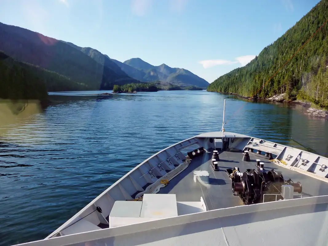 Sailing the inside passage we spent the day outside, enjoying the scenery, and having our meals there.