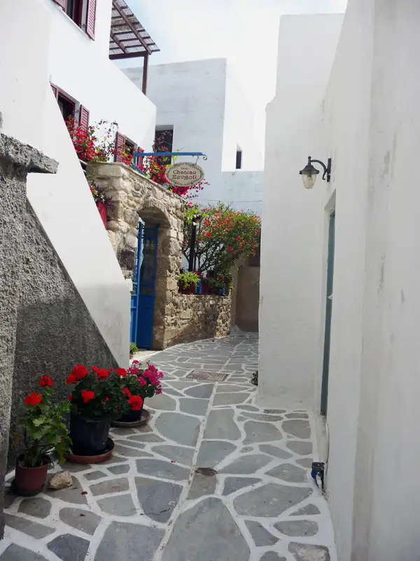 It was wonderful to visit the charming village of Chora. We loved the marble buildings and historic Venetian villas.