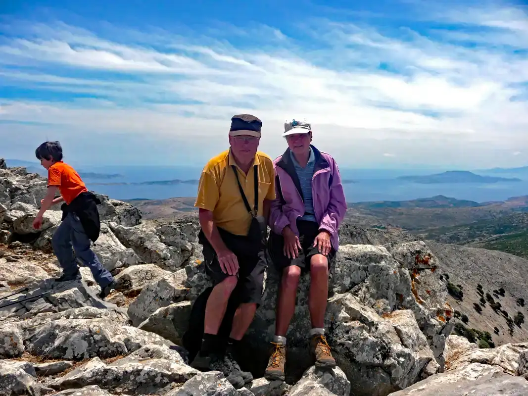 Finally, after three hours of steady ascent, we arrived at the peak of Mount Zaz.