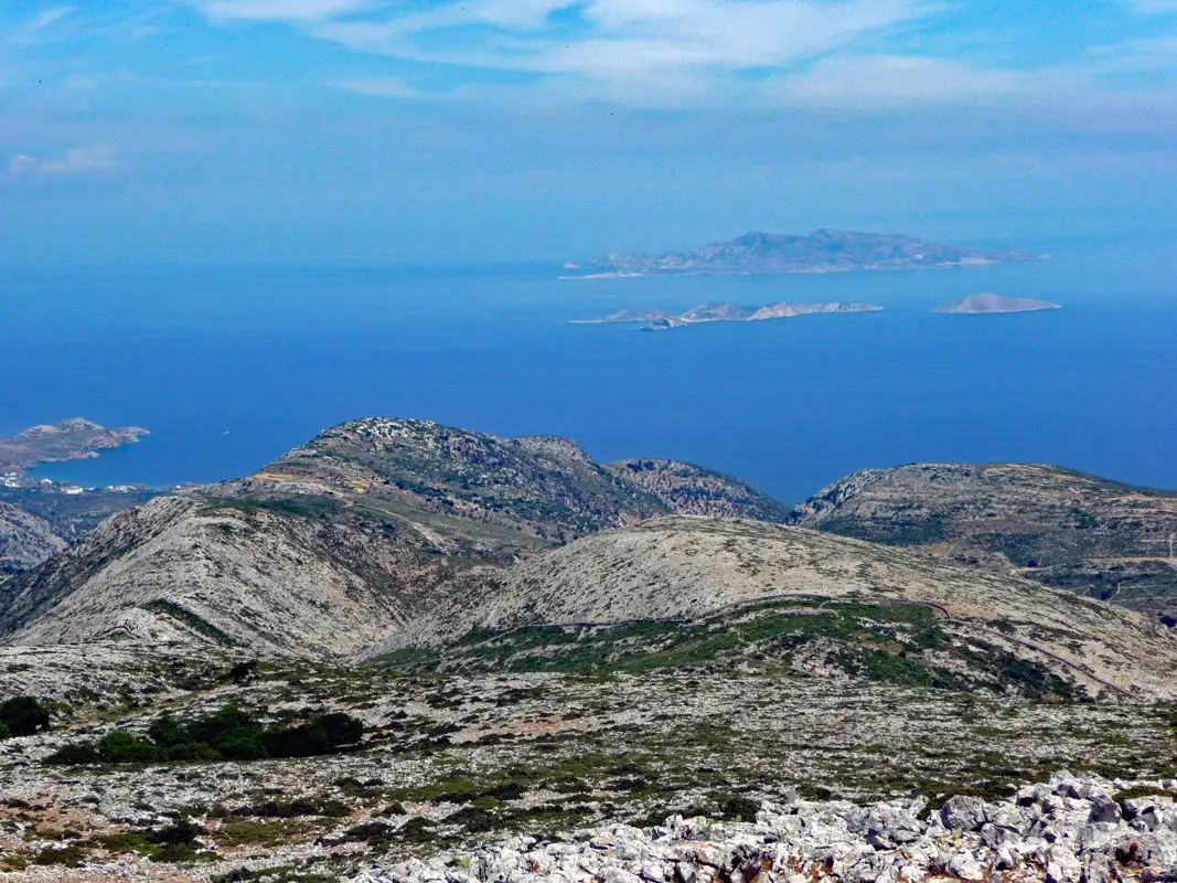 From the top of Mount Zas, we enjoyed stunning views of the Aegean Sea and its adjacent islands.