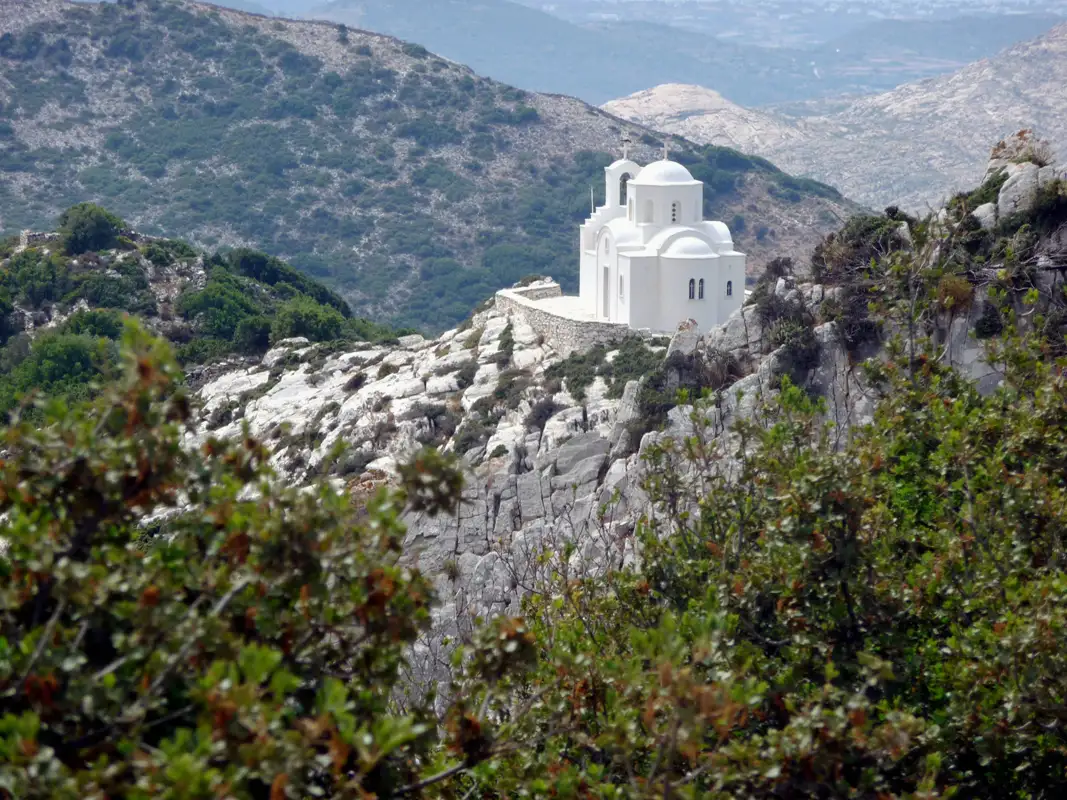 While driving around the island of Naxos, we saw many beautiful churches. They were on top of hills without streets all over the island. How do worshippers get there?