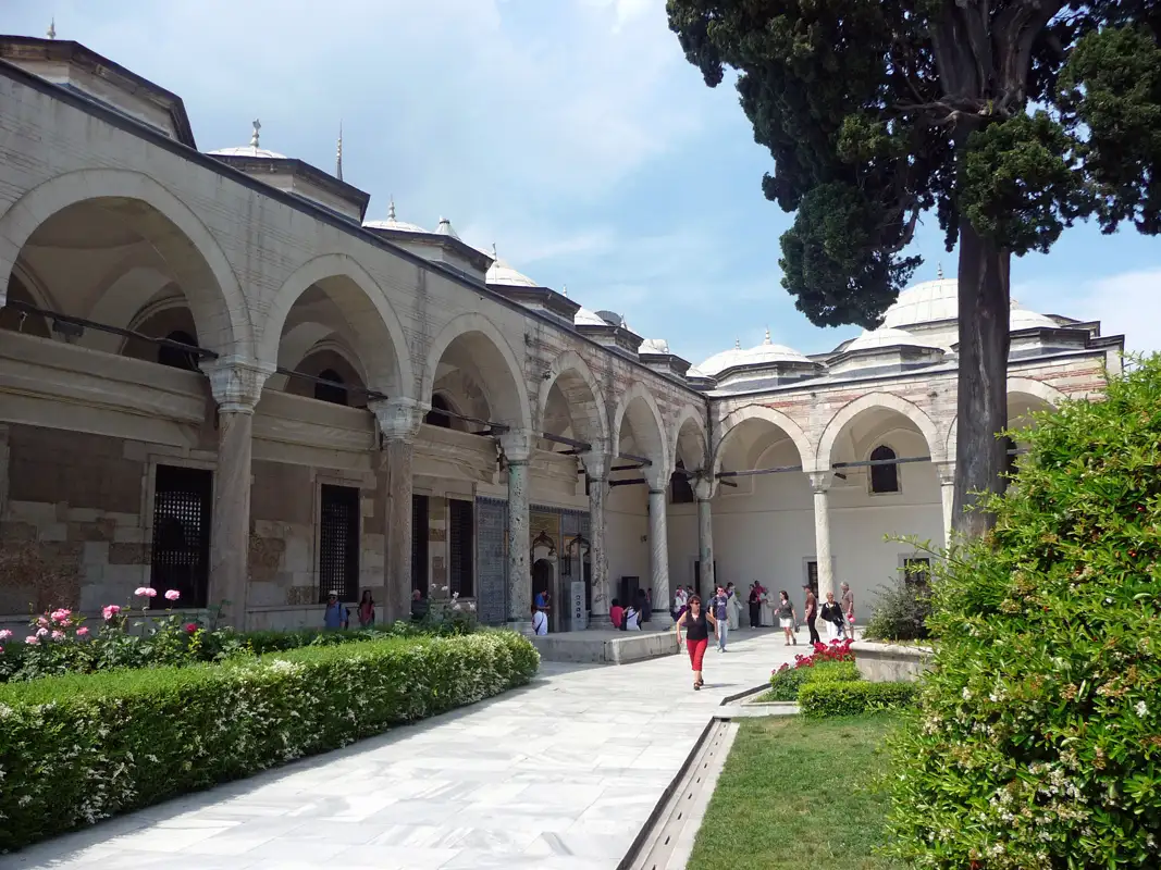 After seeing the Hagia Sophia mosque, toured the Topkapi Palace. For centuries, this place was the home of the Ottoman Sultans.