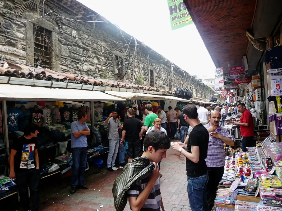 On our route to the Rustem Pasha Mosque, we came across Mahmutpasha Bazaar. It is a local and authentic bazaar and not a tourist-oriented market. Not as big as the Grand Bazaar but more authentic