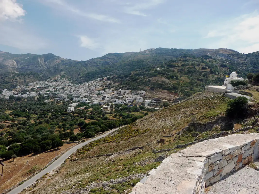 We climbed to the summit of Mount Zas from Filoti. It was fascinating but hard due to the hot weather