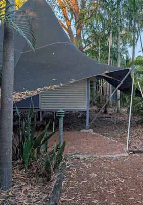 . Our “glamping” accommodation was a spacious, safari-style tent in jaribu