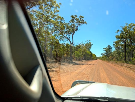 Rough dirt road on the way to the Cobourg Peninsula.
