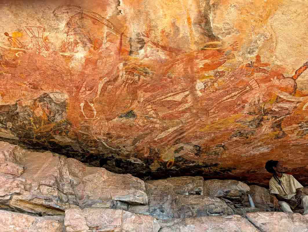the rock art gallery with showed a barramundi with delicate fins and a clearly outlined backbone.