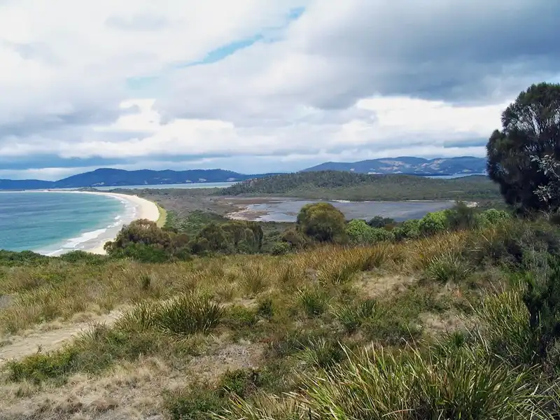 The Bruny Island Neck (or "The Neck") is a narrow, sandy isthmus connecting North and South Bruny Island in southern Tasmania