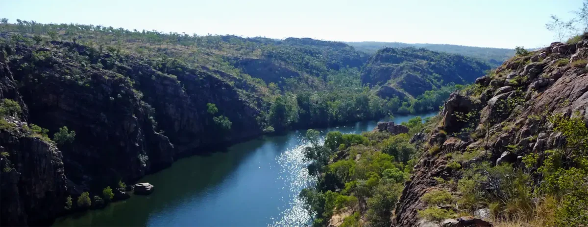 Nitmiluk Gorge from above  in Northern Territory national parks