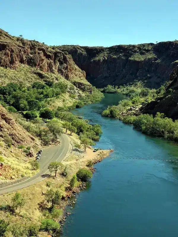 Argyle Dam outlet where we started our Ord River Canoe tour