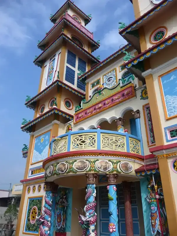 Cao Dai Temple in Tay Ninh, Mekong Delta, Vietnam