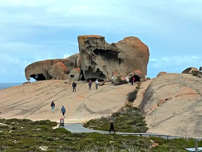 Remarkable Rocks with visitors Flinders Chase National Park, Kangaroo Island