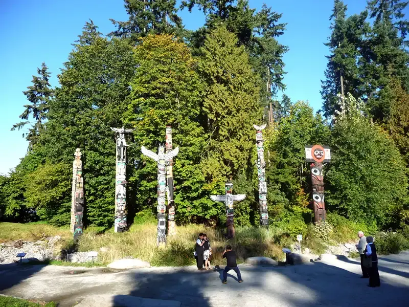 Totem Poles Stanley Park Vancouver 1