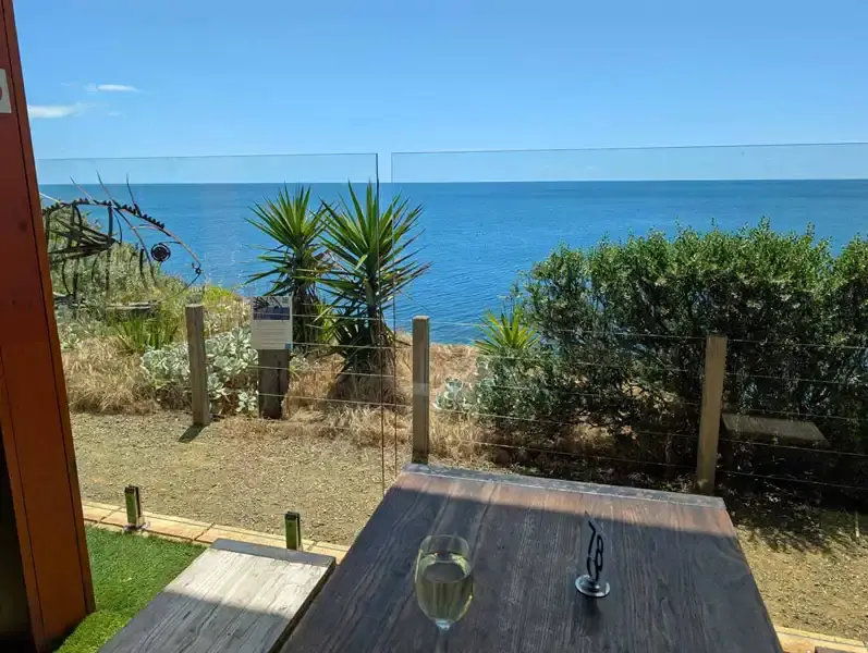 outside area and sea view penneshaw pub Kangaroo island