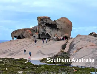Visitors at the Remarkable Rock, Kangaroo Island South Australia