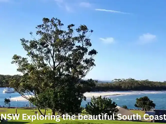 White-sand beaches and turquoise waters of Jervis Bay, South Coast NSW.