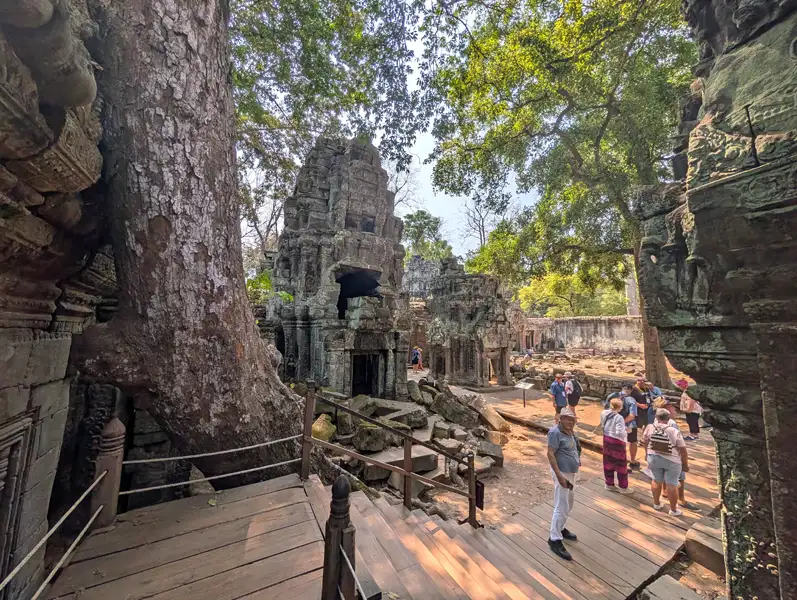 the famous "Tomb Raider Temple" a former Buddhist monastery, Angkor Wat, Siem Reap, Cambodia.