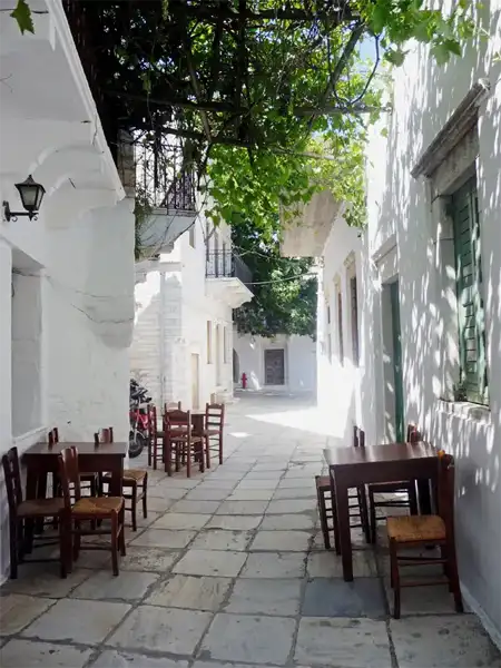 Apiranthos Naxos Venetian style architecture