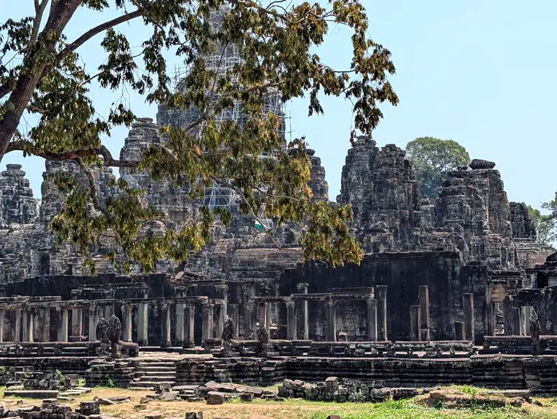 the magnificent Bayon Temple with more than 200 serene, smiling stone faces, Siem Reap