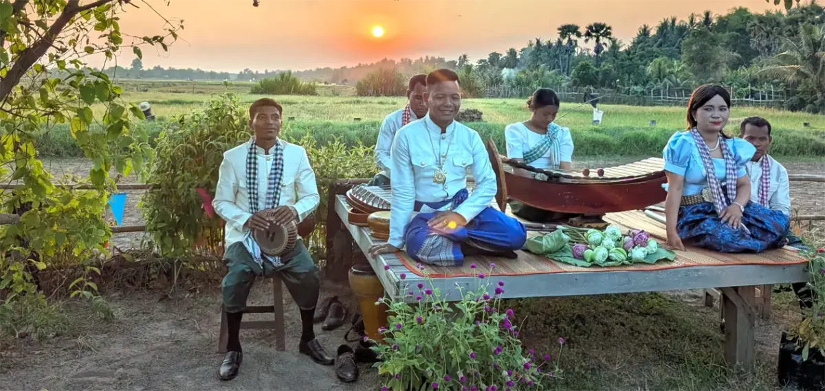 A small local band entertained us in the ricefields near Siem Reap, Cambodia
