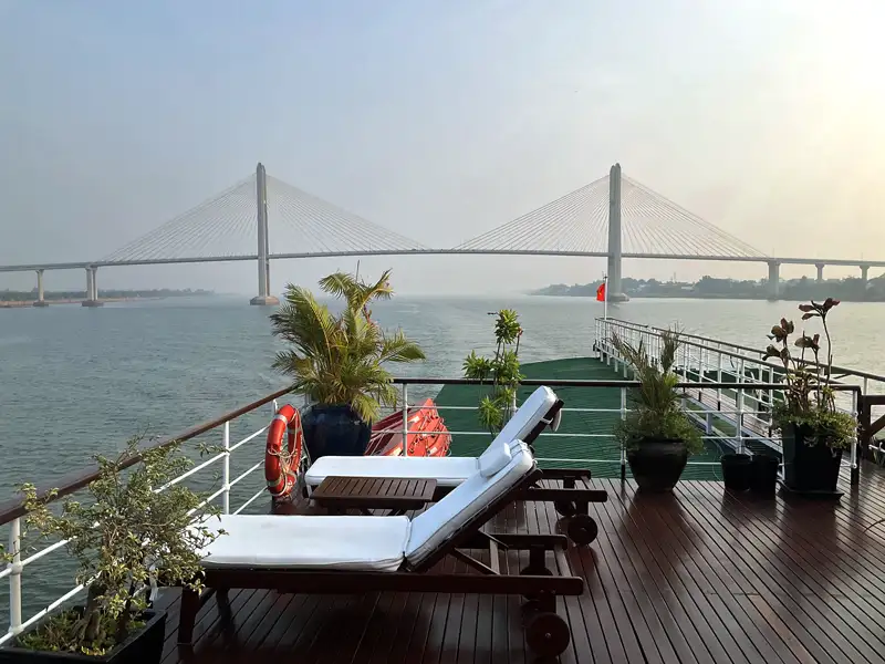 elegant, wide-span bridges at our Mekong River cruise