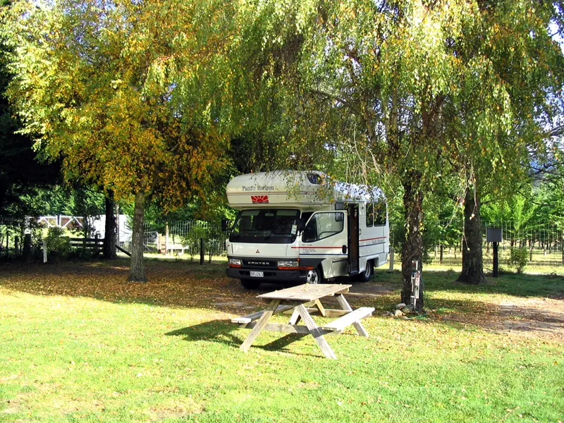 Camping ground Marahau, the gateway to the spectacular Abel Tasman National Park.