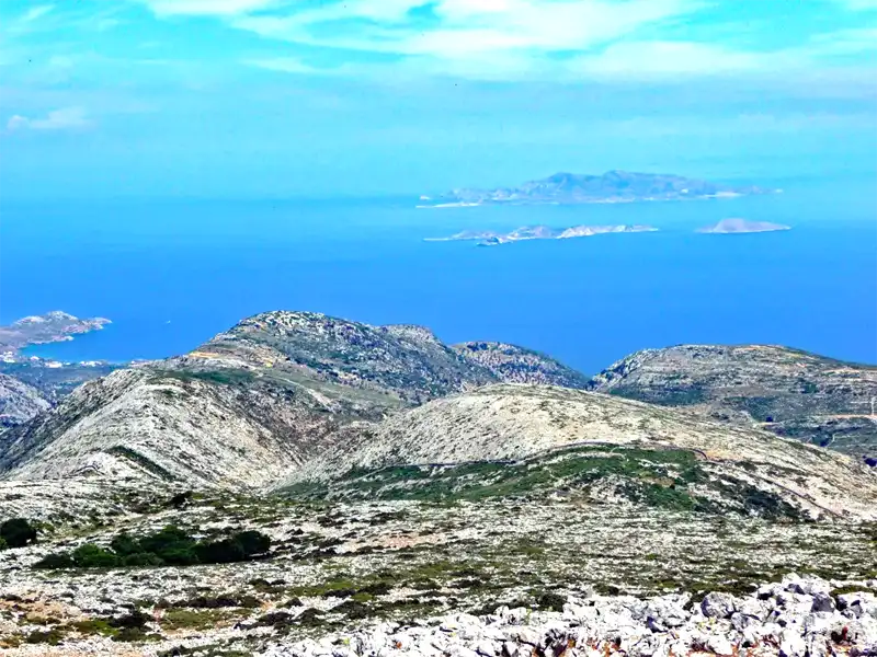 Mount Zas views of the Aegean Sea