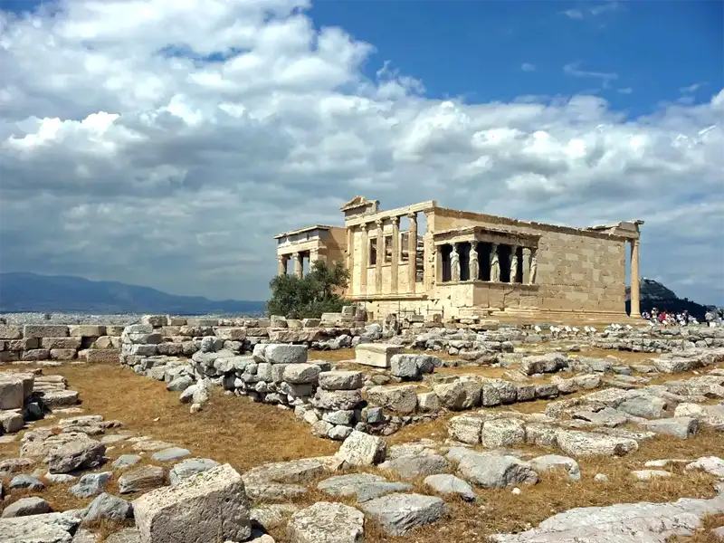 Odeon of Herodes Atticus and the stunning Erechtheion Athens Greece