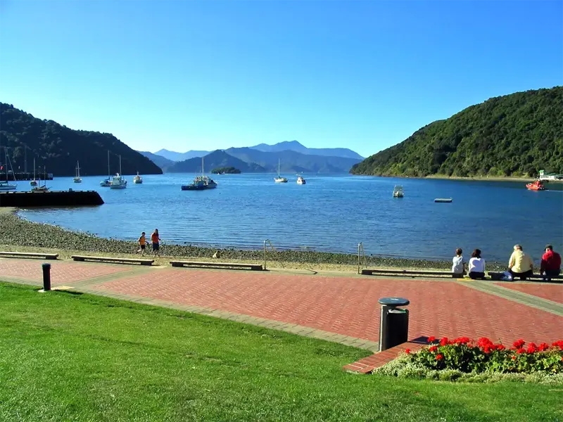 Picton waterfront view of stunning Marlborough Sounds