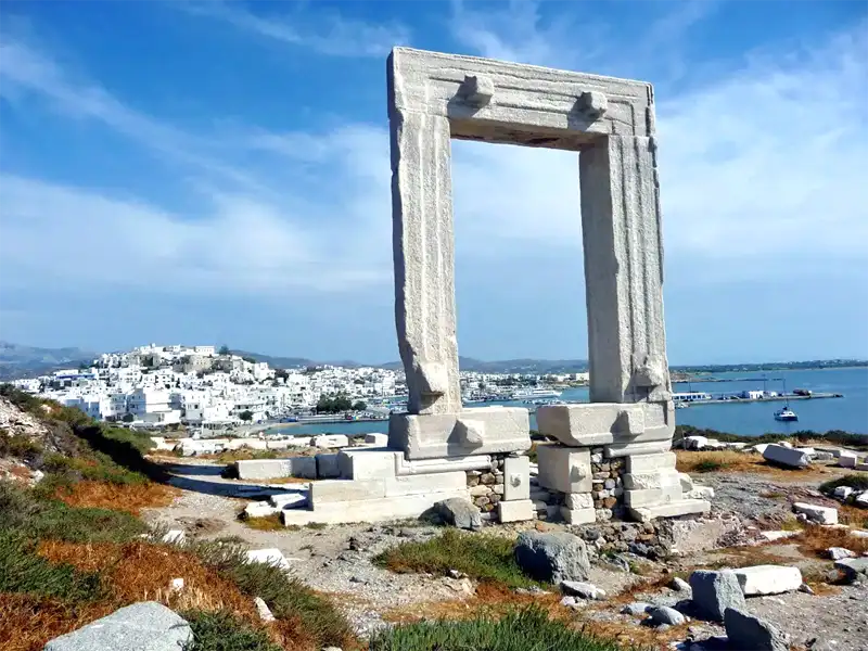 Portara at Chora Island Naxos Greece