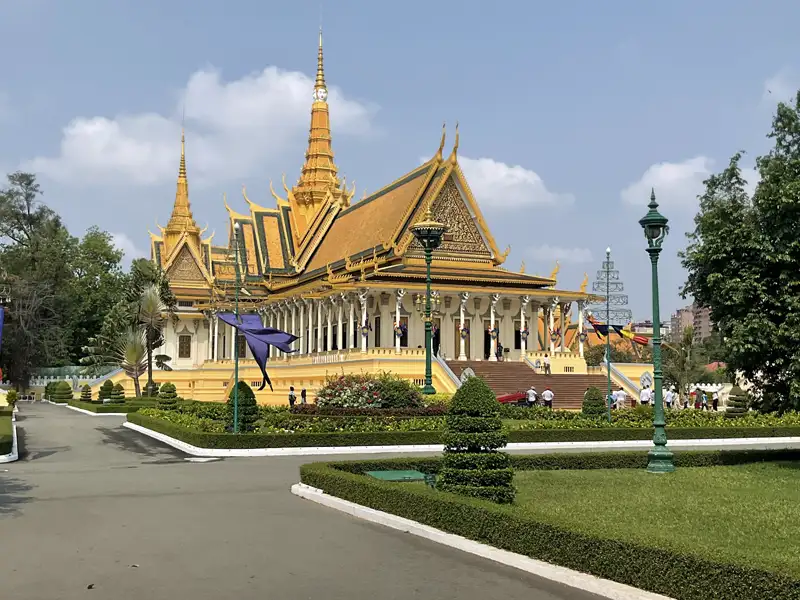 the magnificent Royal Palace in Phnom Penh, the official residence of the King of Cambodia