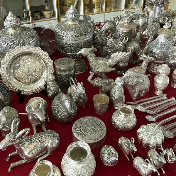 Beautiful Silver pieces at the silversmith