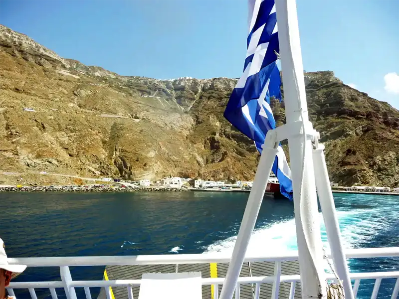 on the ferry to the island of