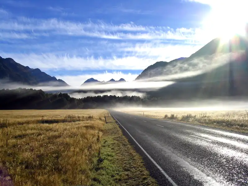 stunning landscapes on the road to mildford Sounds South Island NZ