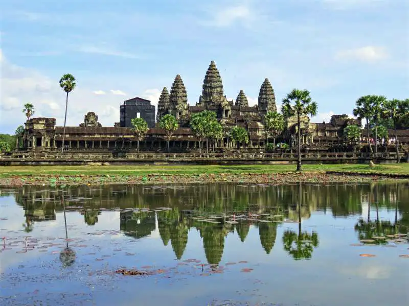 exploring the magnificent temples of Angkor Wat , Siem Reap, Cambodia