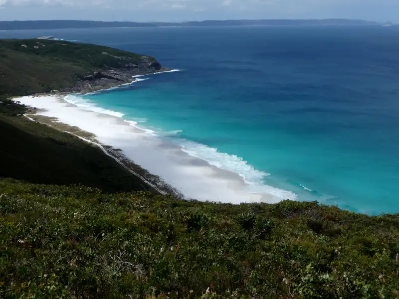 views of the West Cape Howe coastline, with its rugged cliffs and long, empty white beaches, Southwest WA, Australia