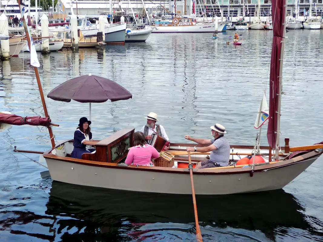 Hobart’s iconic Australian Wooden Boat Festival with tall ships, woodem boats a lot of music and fun